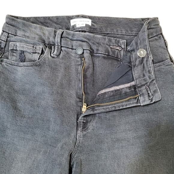 Good American The Good Curve Skinny Crossover Jean in BLACK264 6/28 raw … - Picture 5 of 13